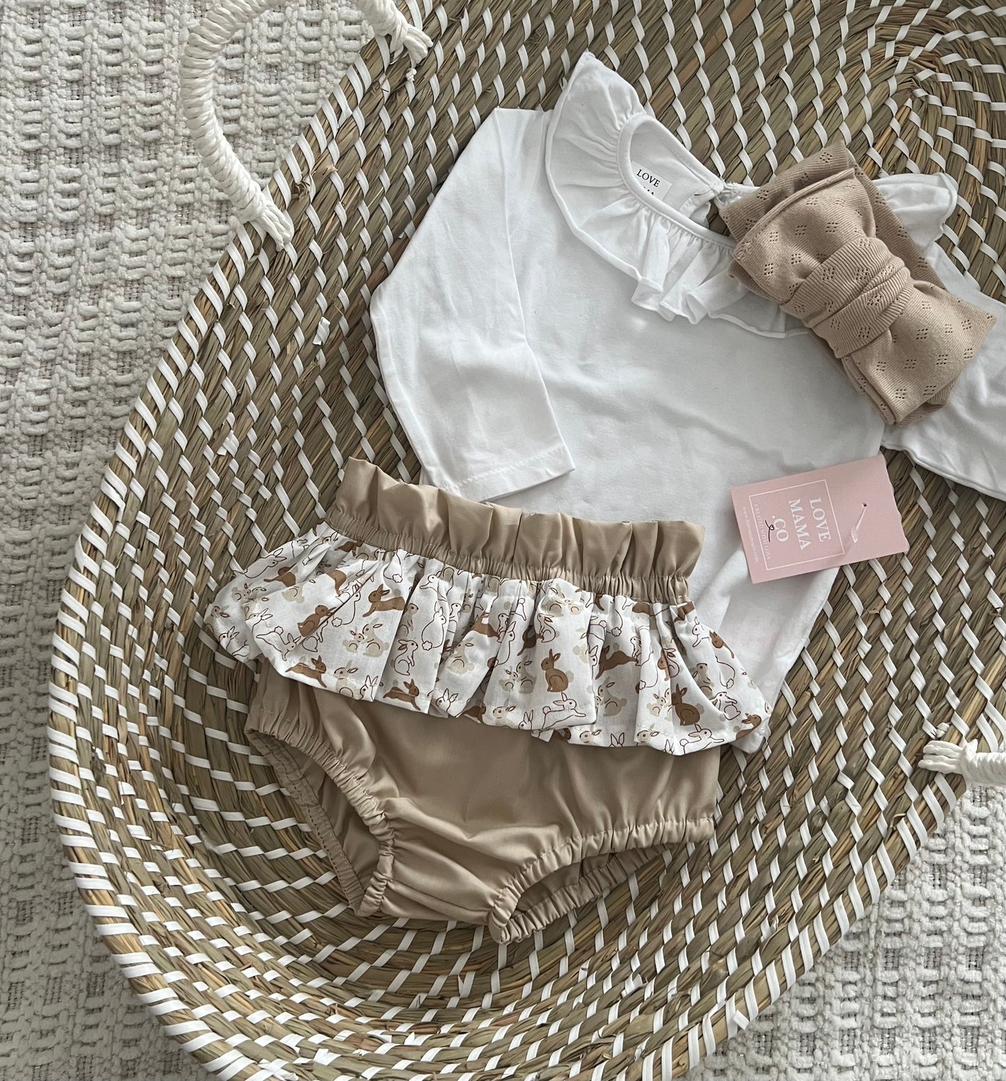 Bunny Neutral Ruffle Bloomers