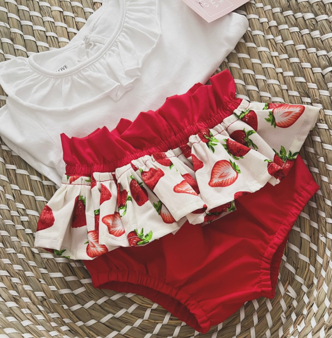 Strawberry Ruffle Bloomers