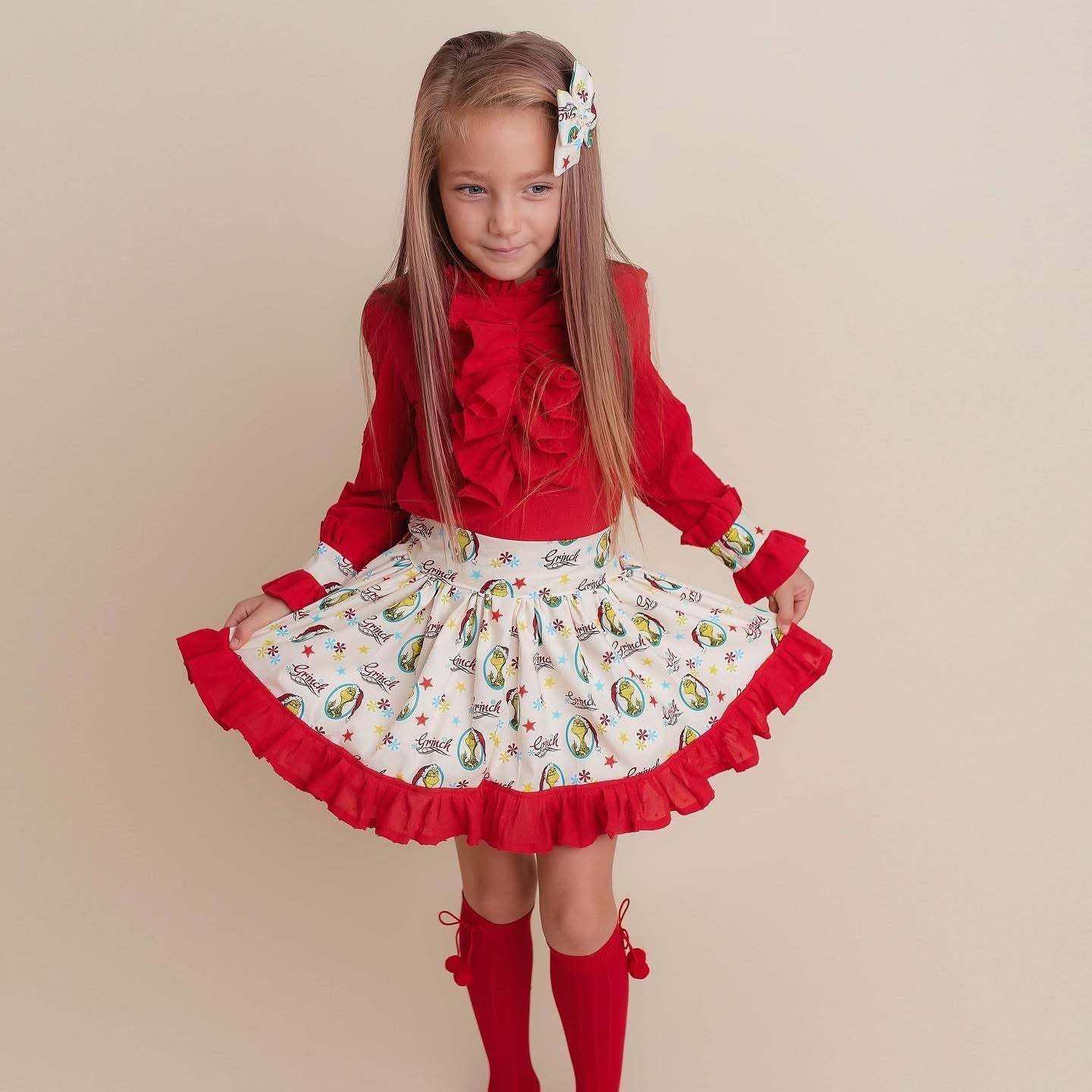 Grinchmas Skirt Set