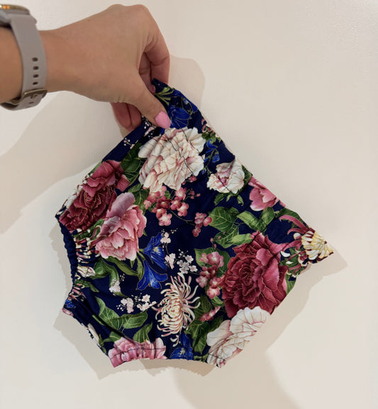 Floral Bloomers Navy Gold